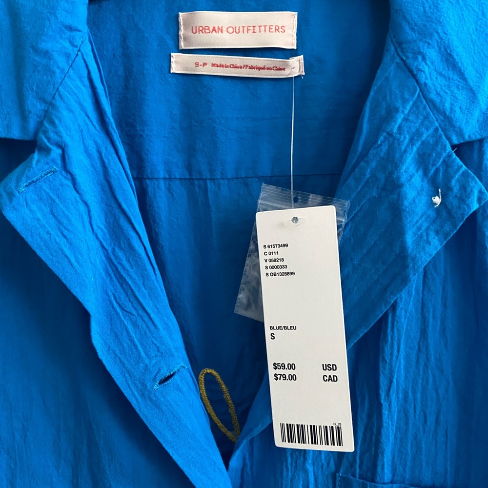 Urban Outfitters Vibrant Blue button down shirt - Picture 3 of 4
